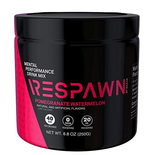 RESPAWN by Razer Mental Performance Drink Mix, Pomegranate Watermelon, 40 Servings (Tub)