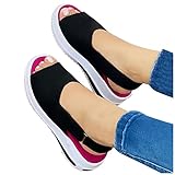 haoricu Sneaker Shoes for Women Slip On,Wedge Sandals for Women Dressy Summer Low Heel,Gladiator Sandals for Women Lace Up