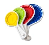 4-pieces,Pop Out Silicone Measuring Cups set- 60ml/80ml/125ml/250m (MULTICOLORED SET)…