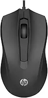Mouse com Fio HP USB 100 – Sensor Óptico de 1600 DPI, Design Ambidestro, Conectividade USB-A, Compatível com Windows e macOS, Plug & Play, Preto (6VY96AA)