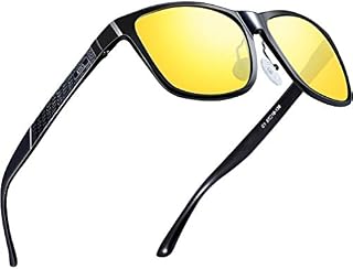 ATTCL Men's HD Night Vision Driving Glasses Sunglasses Al-Mg Metal Frame Ultra Light