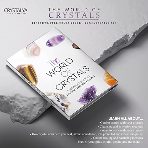 Crystalya Travel Chakra Crystals And Healing Stones In Wooden Gift Box + 50Pg Ebook – 7 Chakra Tumbled Gemstones, Amethyst Crystal, Rose Quartz, Quartz Crystal Point, Stone Guide, Made In U.s.a. #TOP4