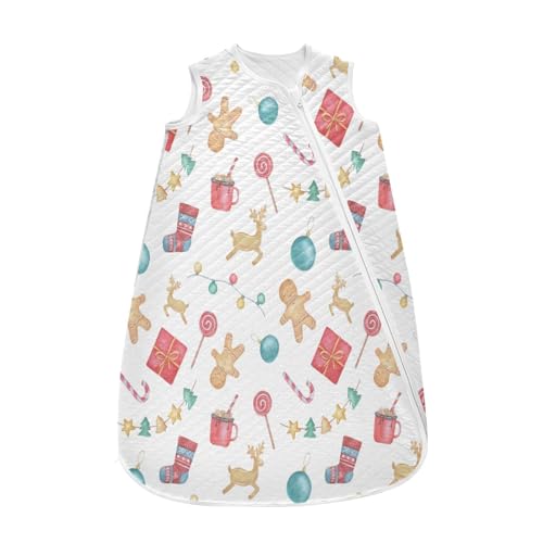Kigai Christmas Cookie Baby Sleep Sack Wearable Blanket Sleeping Bag 2-Way Zipper Soft Swaddle Transition Sack