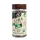 Organic Chia Seeds Whole Foods - Raw Black Seed for Weight Loss | Natural Source of Omega 3 and Antioxidants Ground Superfood | Non GMO Gluten Free, Vegan and Keto Friendly (10.5 Ounces)