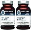 Quality of Life AHCC Kinoko Platinum 750 mg Premium Immune Support Supplement - Pack of 2, 60 Count Bottles