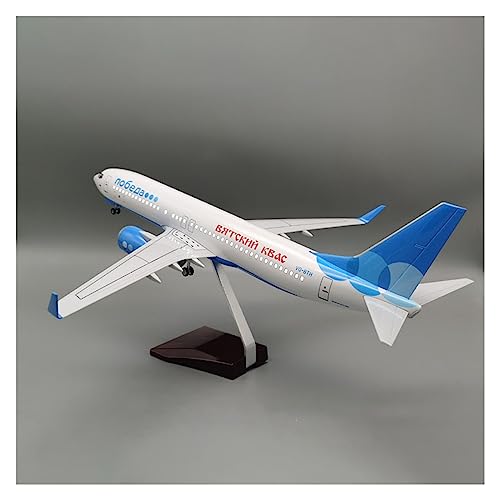 Modelo de avión B737-800 Pobed Airlines de 47 cm en resina coleccionable 5