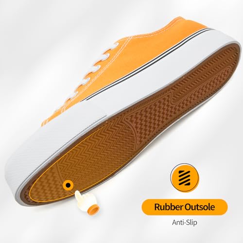 Image of ZGR Womens White Tennis Shoes for Women,Low Tops Lace up Canvas Sneakers