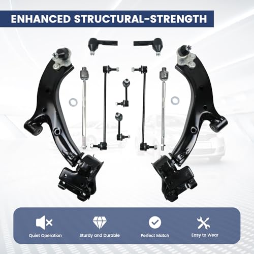 12PCS Front Lower Control Arm Suspension Kit fit for 2007 2008 2009 2010 2011 Honda CR-V End Kit w/Ball Joint Outer Inner Tie Rod Ends Sway Bar Links OE# K750297 ES800510 by BocraVant - Used condition - Image 5