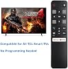 Control Remoto (RC802V FNR1) Repuesto para Todos los TV TCL | Control Compatible con Todos los TV TCL LCD LED QLED 3D 4K UHD Smart TV con Botones de Acceso Directo, Sin Función de Voz 4
