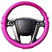 FH Group FH3003HOTPINK Hot Pink Steering Wheel Cover (Silicone W. Grip & Pattern Massaging grip Hot Pink Color-Fit Most Car Truck Suv or Van)