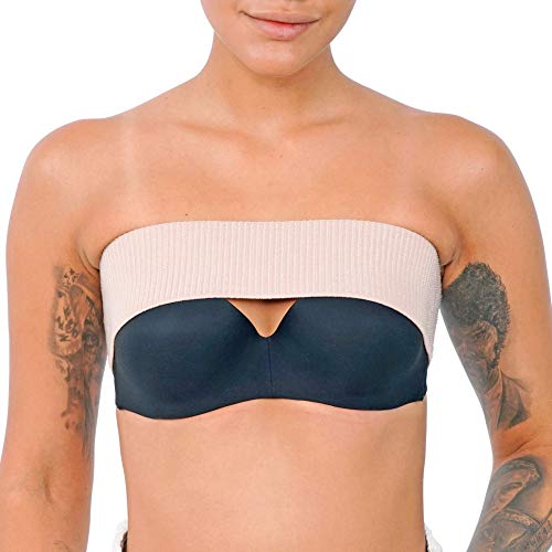 Breast Implant Stabilizer Band, Post Surgery Breast Augmentation And Reduction Strap, Chest Belt, Breast Support Bandage, One Size Fits All (Beige) #TOP1