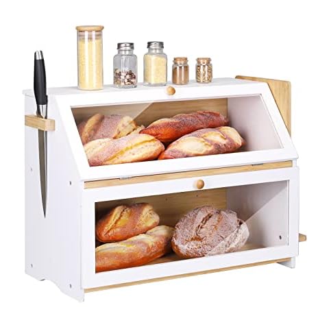 Leader Accessories Double Decker Bamboo Bread Bin Cover