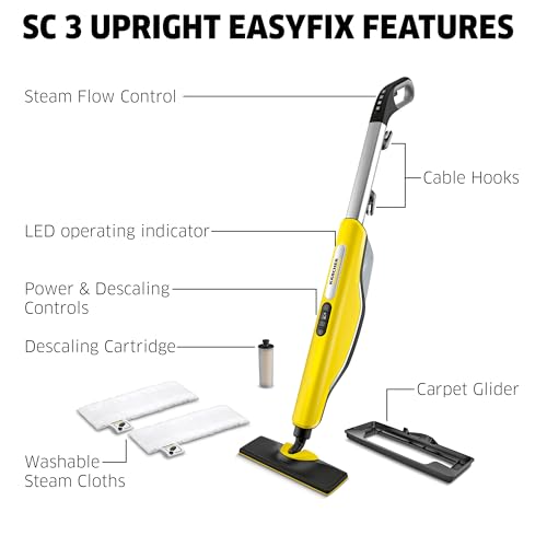 Kärcher - SC 3 EasyFix Steam Cleaner Steam Mop - Upright - For Hard Floors and Carpet - Rapid 30 Second Heat-Up - Thumbnail 3