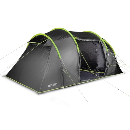 Bestlivings Familienzelt Zelt 4 Personen 500x230x200cm Vìs-a-Vìs mit Vorzelt - wasserdicht bis 3000mm Wassersäule - Für Camping, Outdoor & Festivals - 4 Mann Zelt mit Lüftungsöffnungen