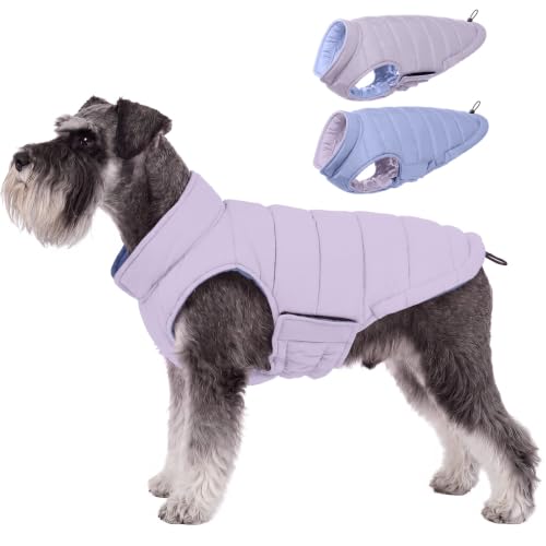 Image of Lelepet Reversible Dog Coat Windproof Dog Puffer Jacket Lightweight Vest