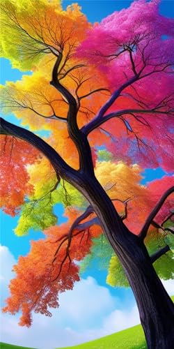Kit Complet Diamond Painting Adulte 80x160cm - Broderie Peinture Diamant Anti-Stress Arbre Coloré