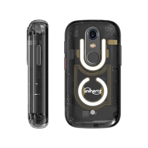 Image of Unihertz Jelly Star Mini Smartphone 3 Inch Smallest Tiny 4G Cell Phone Android 13 Transparent Design LED Light NFC OTG 8GB RAM 256GB ROM (Black) Compatible with T-Mobile and Verizon only