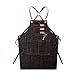 Produktbild JFBZS Küchenschürze,Denim Schürze mit Tasche,Kochschürze Arbeitsschürze Grillschürze,Kellnerschürze mit Werkzeugtaschen verstellbar & Barber,Latzschürze Backschürze metzgerschürze,Unisex