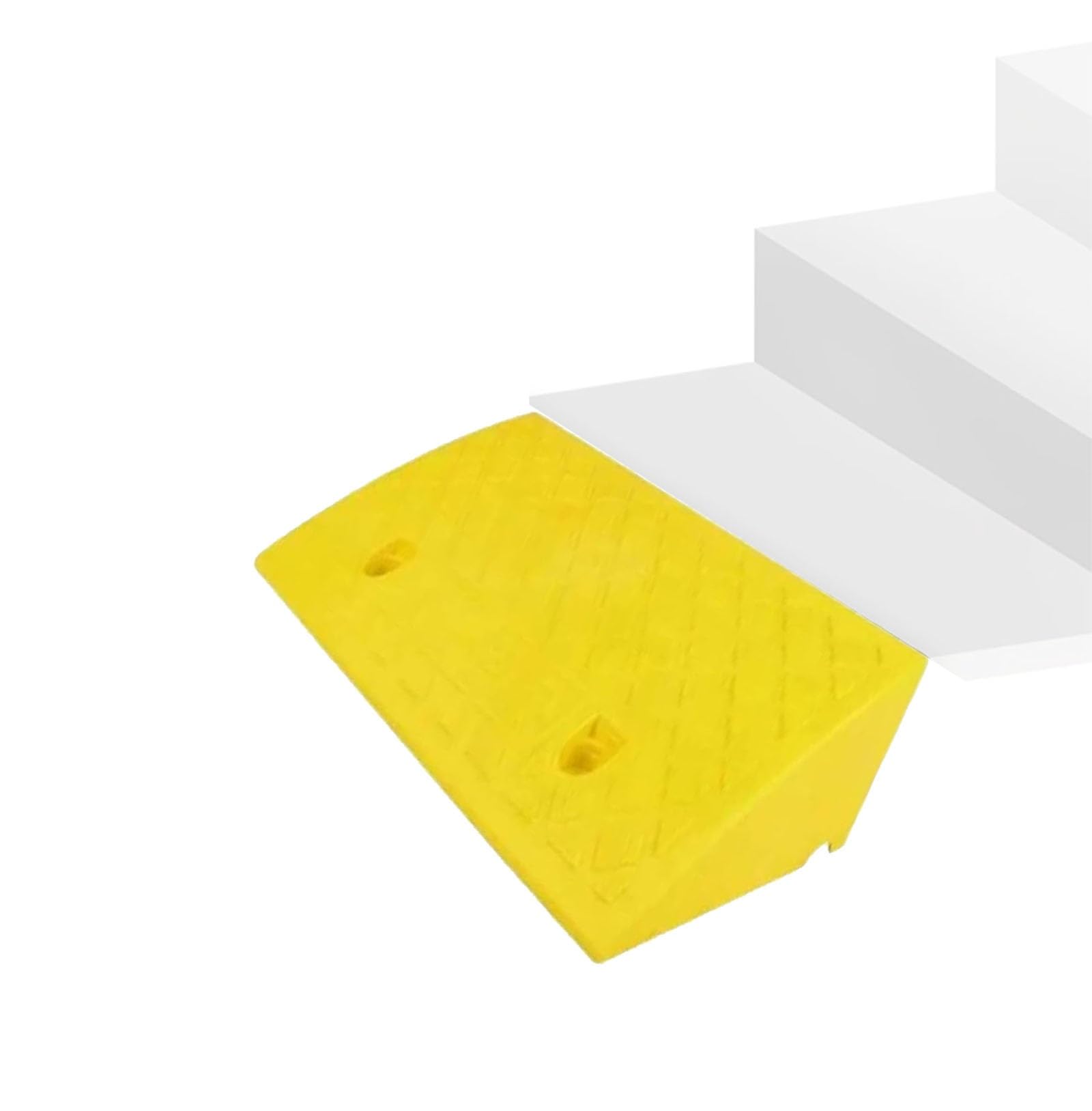 Rampa para sillas de Ruedas, rampa de umbral de Goma, rampa de umbral Elevado para, Scooters de Movilidad,rampa Antideslizante para bordillos de entradas de vehículos(Yellow,50x27x13cm)