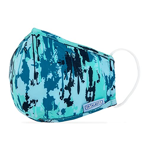 Dr. Talbot's Adult Washable Cloth Face Mask with Filter Pocket for Personal Health, 1 Pack, Blue Paint