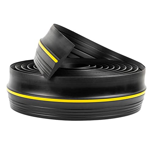 AcbbMNS 20Ft/6M Universal Garage Door Bottom Seal Strip Threshold Floor Buffering Sealing Rubber Strip Waterproof Seal Strip Weather Stripping, Wide 89mm Hight 13mm