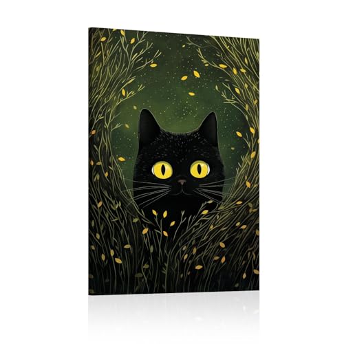 Art mural chat mignon affiche toile moderne 40x60cm cadre bois