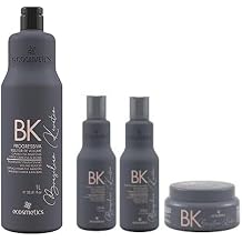 Brazilian Keratin Treatment BK | Progressive Brush | Hair Straightening & Smoothing System | Volume Reducer | Shampoo 8.45fl.oz + Conditioner 8.45fl.oz + Mask 8.45fl.oz + Keratin Treatment 33.8fl.oz