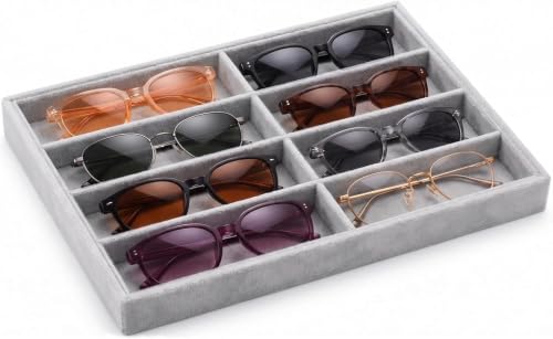 8 Compartimentos Organizador de Gafas, Organizador Gafas de Sol Apilable | Organizador de Gafas de Sol, Guarda Relojes, Expositor de Joyería para Mujeres Hombre 8 Compartimentos Organizador de Gafas, Organizador Gafas de Sol Apilable | Organizador de Gafas de Sol, Guarda Relojes, Expositor de Joyería para Mujeres Hombre