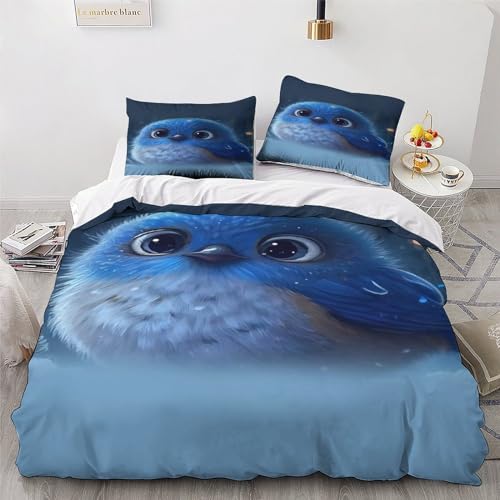 Housse de couette oiseau King size en microfibre premium douce - 4