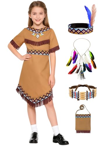 Velmawig Indianer Kostüm Kinder Mädchen Karneval Kostüm...