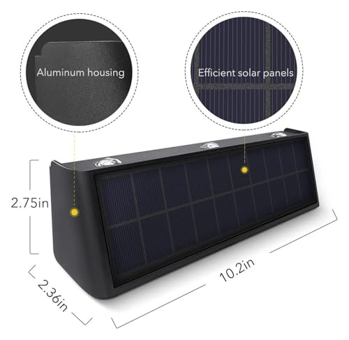 Applique solaire extérieure puissante détecteur et 8 diffuseurs