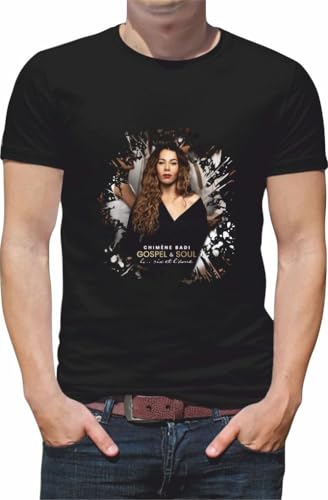 Photo de T Shirt personnalisé chanteuse chimène badi Gospel & Soul la Voix et l'ame Tour Concert N091 (Noir, L)