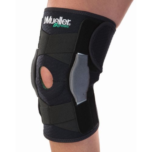 Mueller Self Adjusting Hinged Knee Brace, Black, One Size