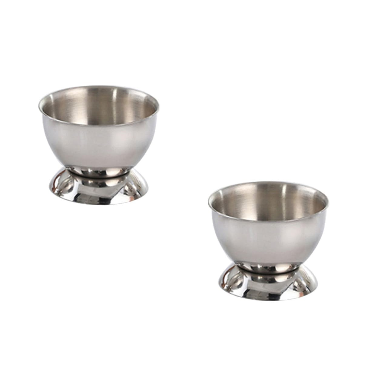 NAMOARLY 6 Pcs Boiled Egg Stand Boiled Egg Cup Holder Stainlesssteel Boiled Egg Bowl Mini Egg Cooker Silver Bar Bowl Ramekin Egg Tray for Refrigerator Filler Dippy Egg Holder Egg Organizers