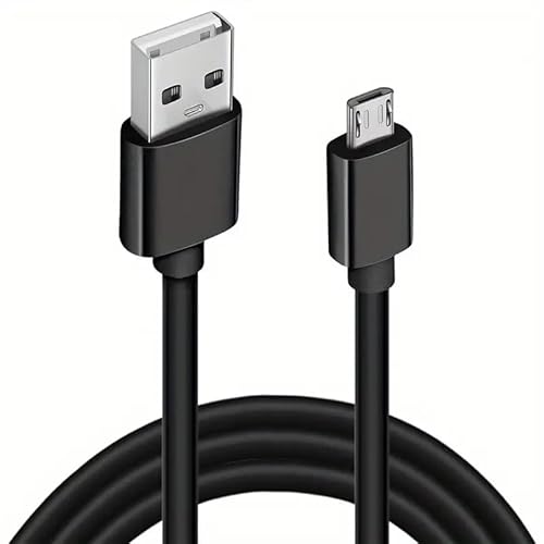 TECHZOCO Cable Micro USB Sincroniza y Carga, Cable USB android, Transferencia de Datos 480 Mbit/s, Compatible con Samsung, HTC, Sony, Motorola, LG, Nokia, Kindle, PS4, Xbox One, Negro, 1.80 Metros