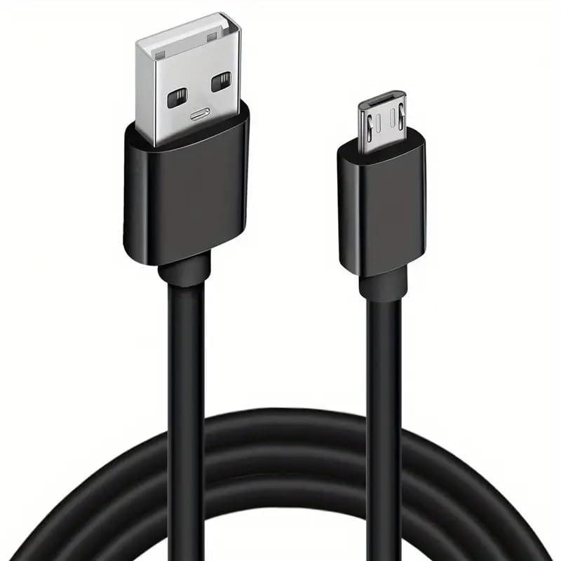 TECHZOCO Cable Micro USB Sincroniza y Carga, Cable USB android, Transferencia de Datos 480 Mbit/s, Compatible con Samsung, HTC, Sony, Motorola, LG, Nokia, Kindle, PS4, Xbox One, Negro, 1 Metro