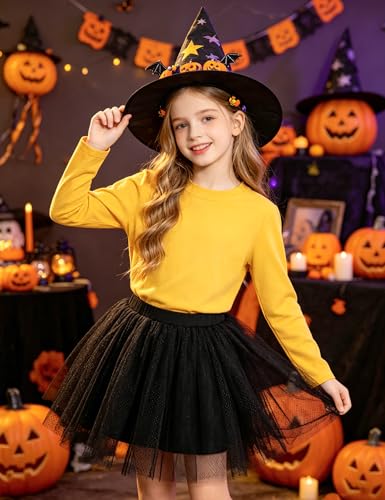 Image of KEREDA Girls Long Sleeve Shirts Soft Cotton T-Shirts Crewneck Basic Tees for Kids and Teen Girls Tops Clothes
