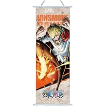 One Strawhat Crew Piece Anime Wall Scroll Poster Sanjeey Japanese Manga Fabric Banner, Decorative Wall Art 27.5 L x 9.8 W Sanjeey