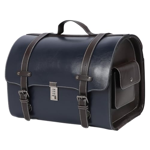 29,5 L Motorcycle Tail Bag, Woda Odporna na Szybkie Zwolnienie Tylna Torba Bagażowa z kombinacją Zamka Przestronnego Przechowywania w Rękawiczkach Kasków (Ciemnoniebieski z