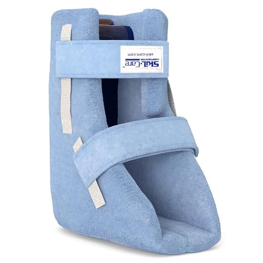 Skil-Care Heel-Float Heel Protector, Pressure Relieving Boot for Heel Ulcers or Foot Injuries, Medium, Blue