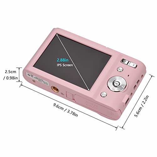 Homesen Câmera Digital Portátil 48Mp 2.7K 2.88 Polegadas Tela Ips Zoom 16X Auto Foco Temporizador 12