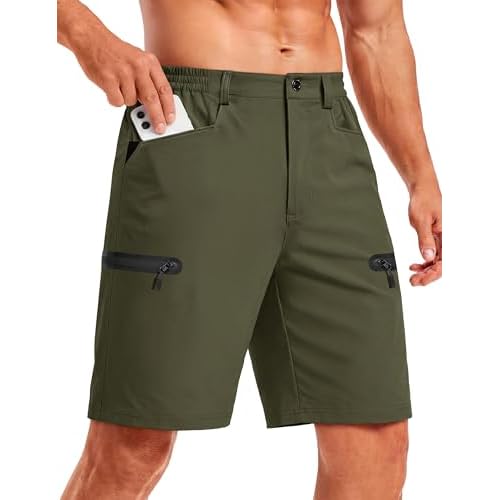 TACVASEN Men's Hiking Cargo Shorts with 6 Pockets 8" Lightweight Quick Dry