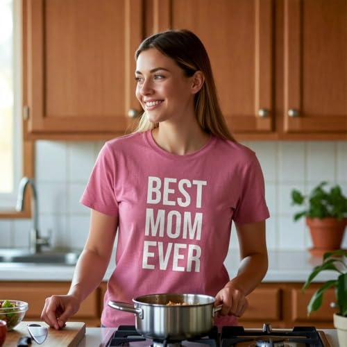 Womens Best Mom Ever T Shirt Funny Mama Gift Mothers Day Cute Life Saying Tees Funny T Shirts Mother's Day Tops for Women Women's Novelty Tees Navy XL