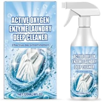Active Oxygen Enzyme Laundry Deep Cleaner Spray, Powerful Stain Remover for Clothes, Fabric Decontamination Cleaner, 120ml (1)
