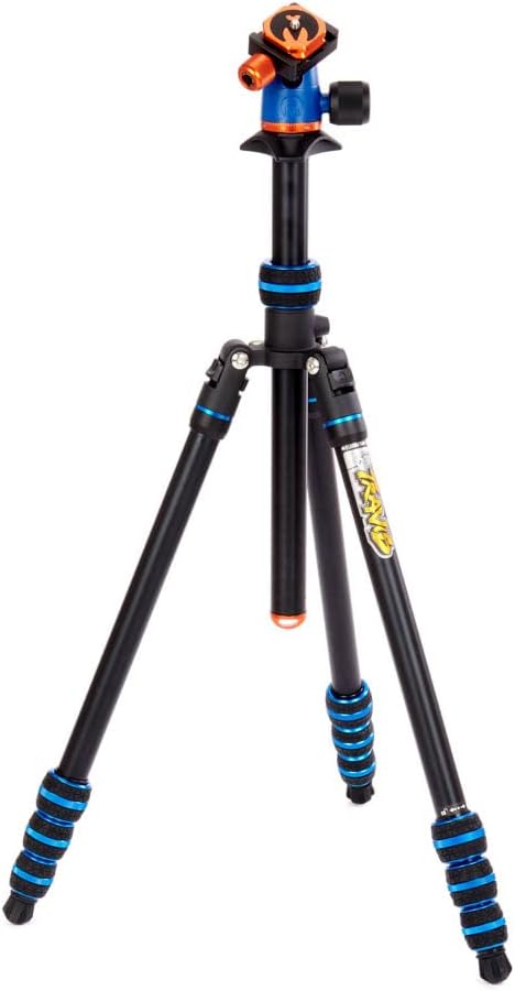3 Legged Thing Punks Travis 2.0 Magnesium Alloy General Use Tripod - Adjustable, Multi-use Camera Tripod with Three Detachable Legs - Blue/Black (TRAVISBLUE2.0)