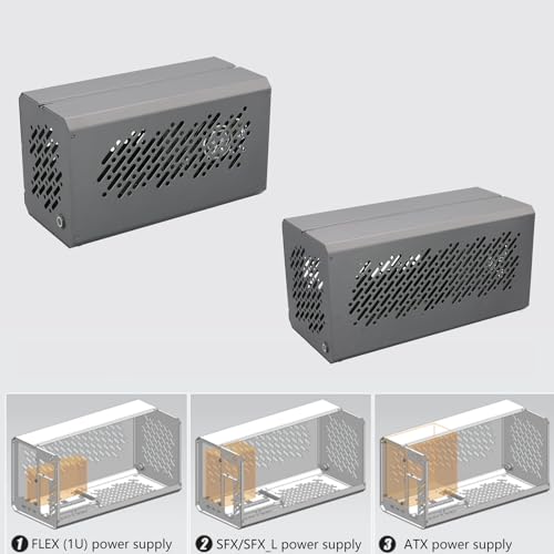 Marco de Gabinete de Computadora Avanzado de Metal para ATX37CM SFX27CM Puede Instalar 3 Ventiladores de 12CM para Tarjeta Gráfica 370mm/270mm miniatura 6