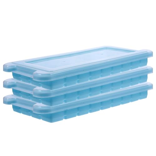 Set 3 bandejas de silicona para cubitos de hielo con tapa miniatura 1