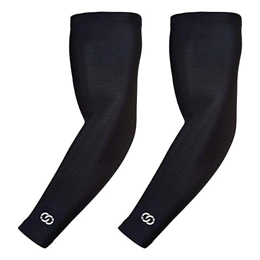 CompressionGear Mangas de Compresión para Hombres/Mujeres - Accesorios Compresión y Soporte - Recuperación Muscular - Protección Solar Deportes, Entrenamiento, Actividad al Aire Libre - Negro
