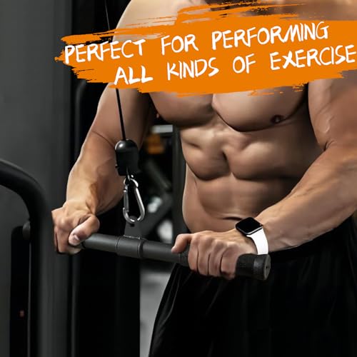 Berufexp Straight Bar, Pull Down Bar 360 Rotating, Lat Pulldown Attachments Cable Attachments For Gym Cable Machine Attachment, Tricep Press Down Curl Bar, Strength Training Cable Attachments by Berufexp - Image 6