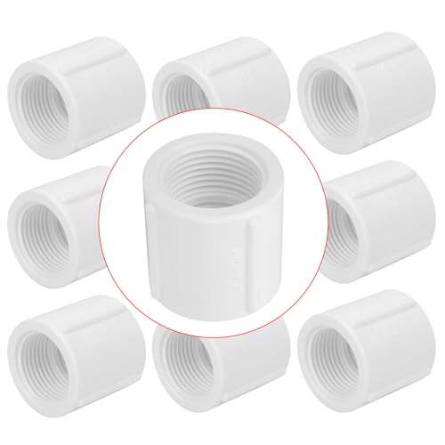 Lswteiz 10Pack 1 Double Female Thread PVC Pipe Coupling
